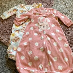 Set of two carters sleep sacks, size 3-6 months